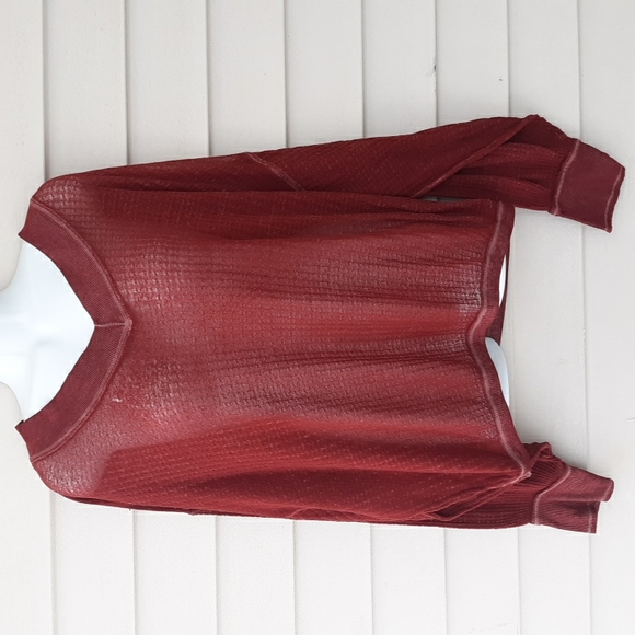 Free People Tops - We the free free people south side thermal top double v neck slouchy oversized